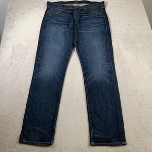 Lucky Brand Jeans Mens 38x34 Blue 410 Athletic Fit Stretch Denim Straight Leg